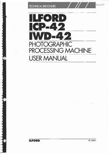 Ilford Limited ICP 42 manual. Camera Instructions.